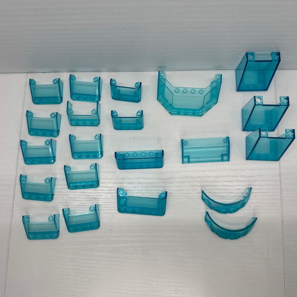 LEGO Trans Light Blue Windscreen Panel 21 pieces lot